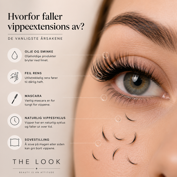 Hvorfor faller vippeextensions av?